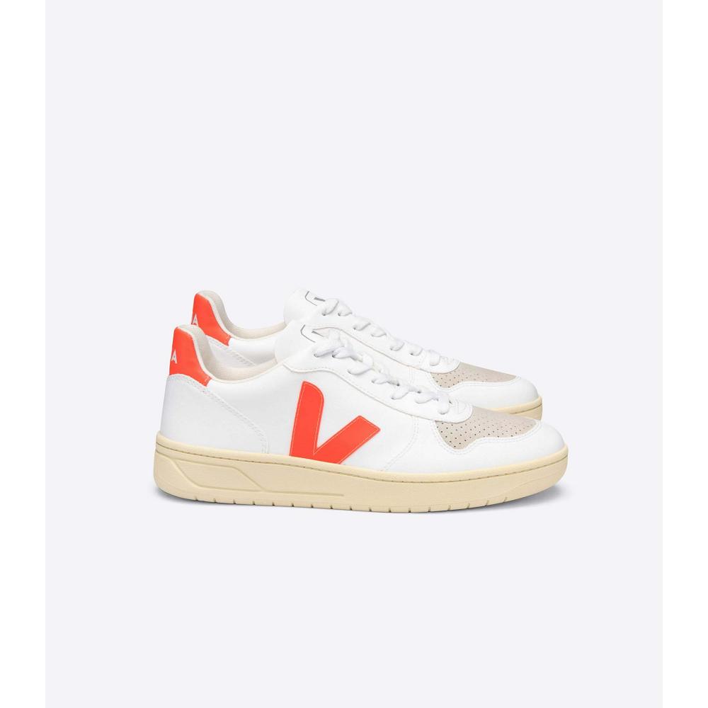 Veja V-10 CWL Cipő Női White/Orange | HU 575PJJ